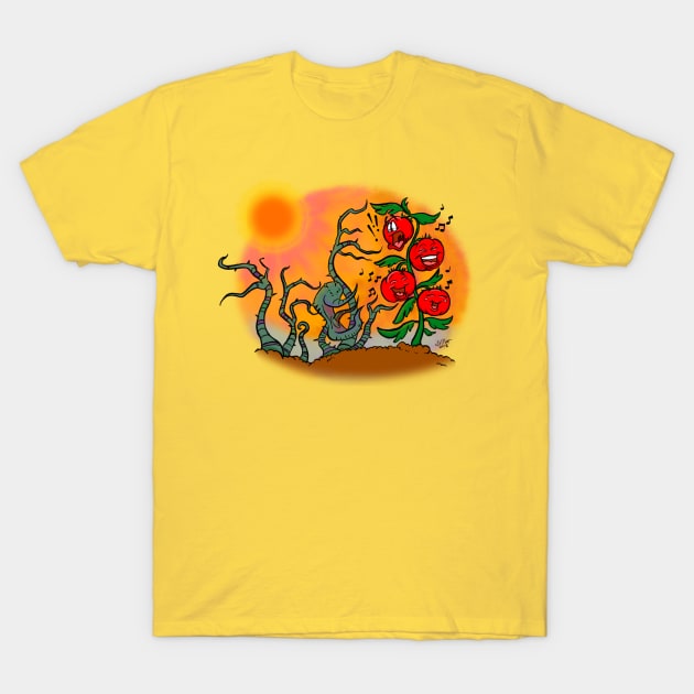 Tomato Attack!!! T-Shirt by UzzyWorks